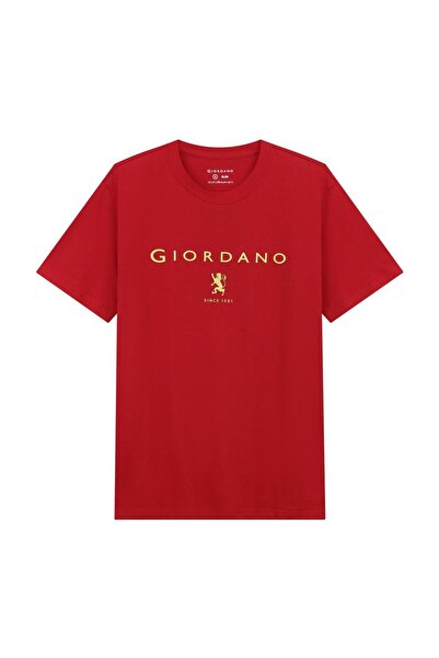 Giordano تي شيرت رجالي بطبعة مميزة