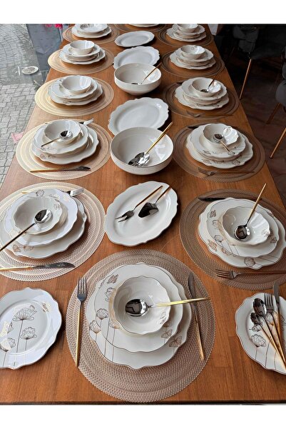 ROSSEV Porselen Yemek Takımı 12 Kişilik 155 Parça Faralya