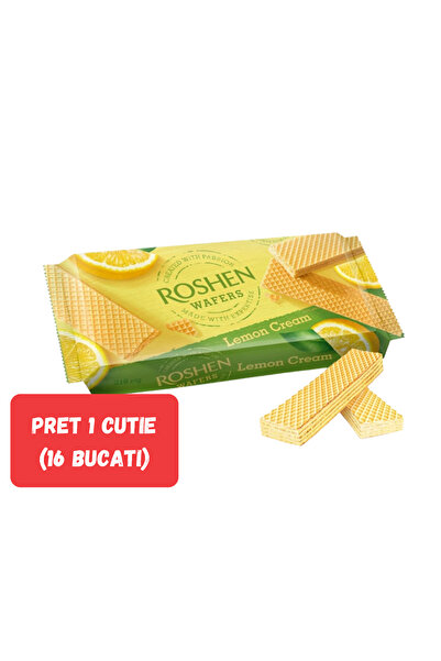 Roshen SET 16 BUCĂȚI - Napolitane LĂMÂIE, napolitane stratificate cu umplutur...