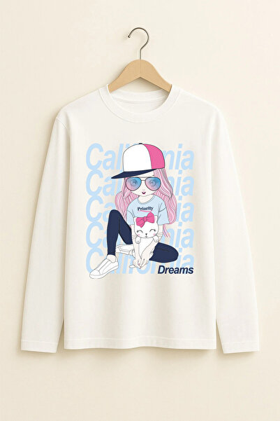 MYADA Premium Παιδικό μακρυμάνικο μπλουζάκι με στάμπα για κορίτσια σε στυλ Κα...