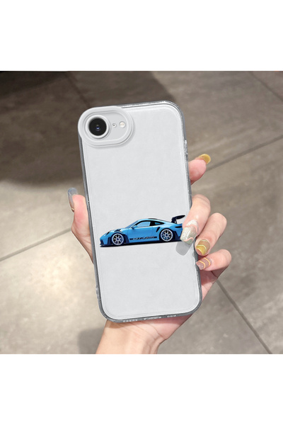 Hontinga غطاء هاتف آيفون 16e متوافق مع حماية الكاميرا الشفافة وتصميم السيارة،...