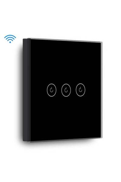 genric مفتاح حائط ذكي يعمل باللمس، تحكم لاسلكي ثلاثي الاتجاهات مع الهاتف المحمول