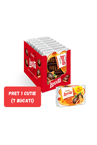 Roshen SET OF 7 PIECES - LOVITA WITH ORANGE FLAVOR JELLY FILLING (51%) 420g