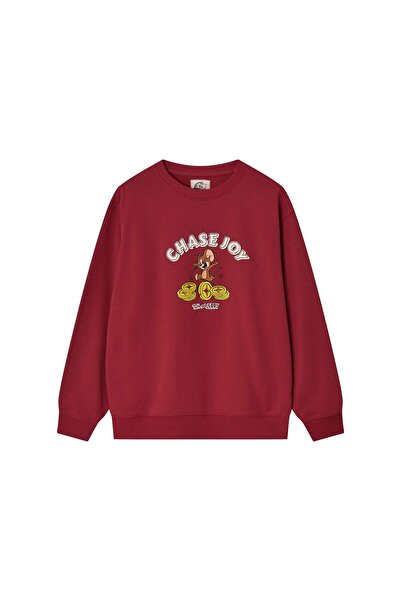 Giordano كنزة رجالية من قماش تيري فرنسي بقصة مريحة - توم وجيري