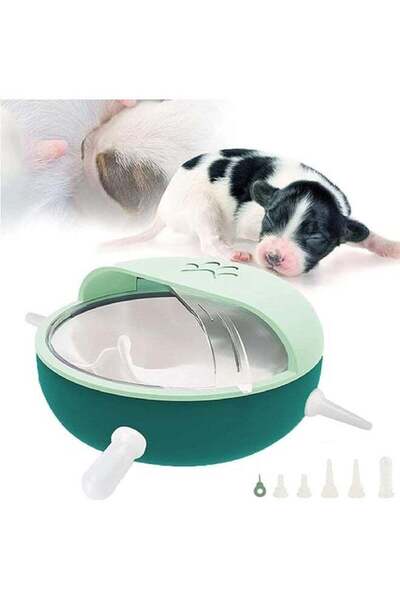 Arabest Silicone 4 Puppy Milk Feeder Feeding Bowl Pacifiers Nursing Station f...