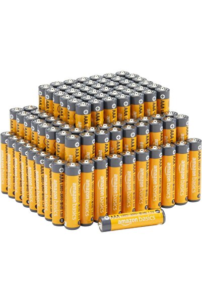 Generic 1.5V AAA alkaline industrial batteries with a 5-year shelf life.