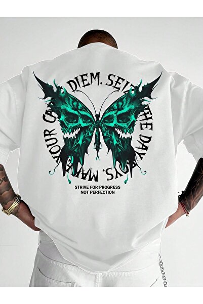 EFFRENATU Unisex Yazı Baskılı T-Shirt – Yuvarlak Yaka, Kısa Kollu, Günlük