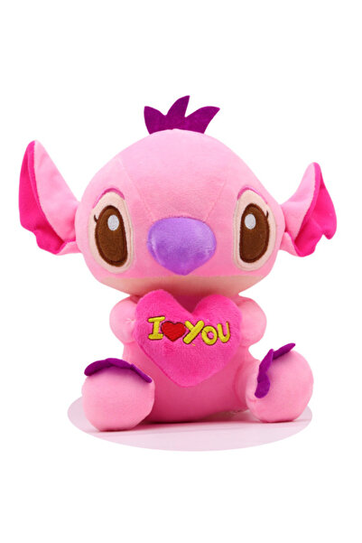 stitchh دمية ستيتش الوردية الكرتونية الناعمة، بطول 28 سم، مناسبة كهدية للأطفال.