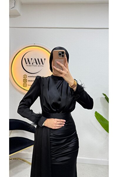 waw tesettür Dephne Abiye Elbise