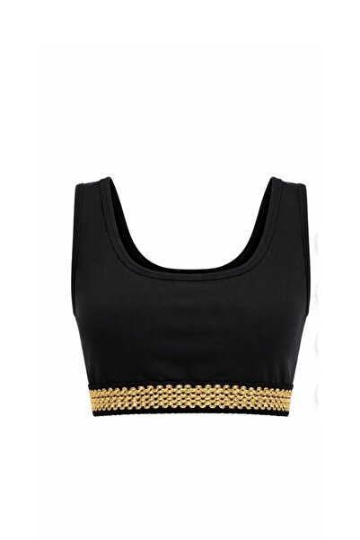 sayina قميص رياضي مبطن باللون الأسود للنساء