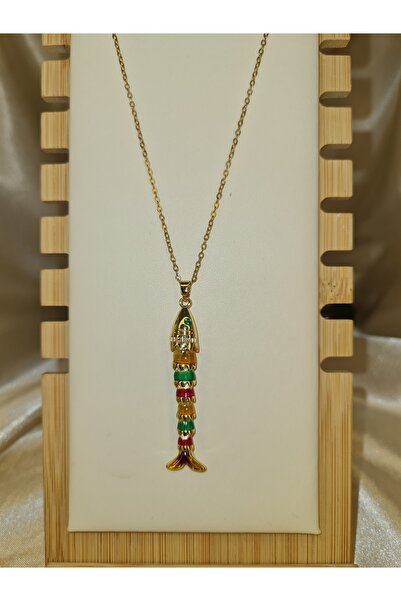 ZEYM COLLECTION قلادة نسائية على شكل سمكة من الفولاذ الجراحي المضاد للحساسية ...