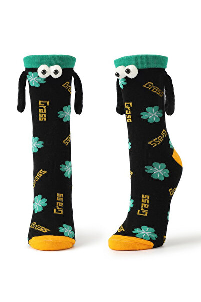 EFAYN.RO Funny socks, pattern with magnetic hands and eyes, size 36-42, black...