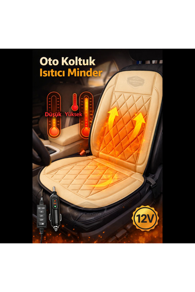 caralp Araç İçi Koltuk Isıtıcısı Oto Isıtmalı Koltuk Minderi Çakmaklık Girişl...