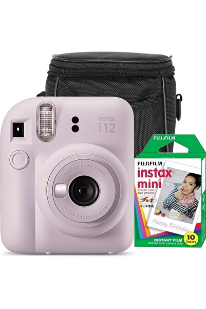Fujifilm Инстантна фото камера Instax Mini 12 с 10 филма и калъф