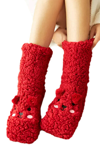 EFAYN.RO Women's socks, warm, soft, with tassels, non-slip, size 36-42 EU, re...