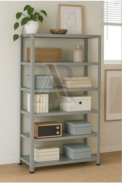 ALANRAF Çelik Raf 6 Katlı 43x93x200 Dekoratif Raf Sistemleri, Depo rafı, Arşi...