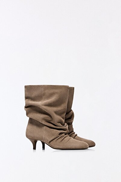 Bershka Topuklu deri çizme