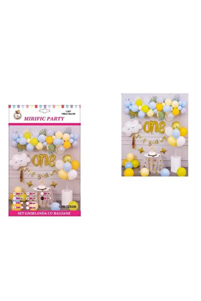 MP Mirific Party Set of 78 decorations, first anniversary, multicolor