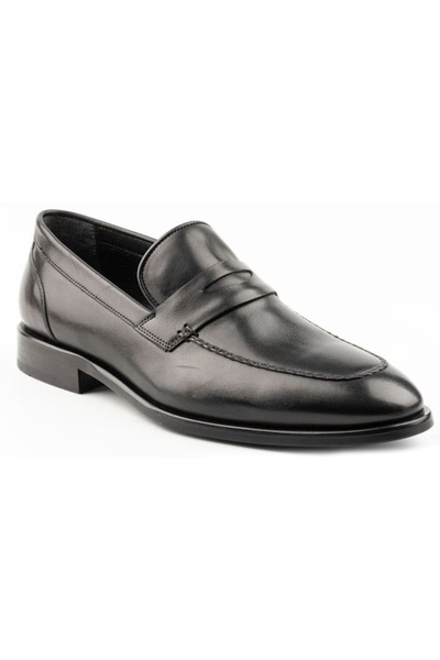 MARCOMEN Black loafers, genuine leather, 42