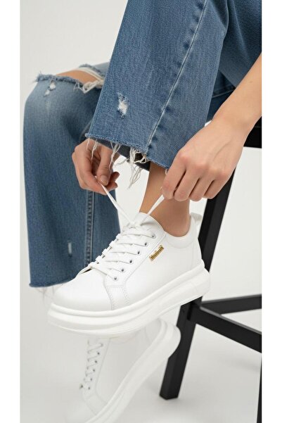 NOVELLAM SHOES Ženske Lesssss bele ortopedske cipele sa debelim đonom za svak...