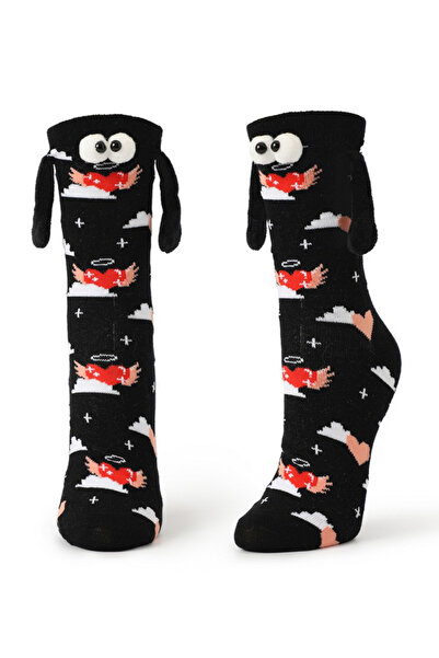 EFAYN.RO Funny socks, pattern with magnetic hands and eyes, size 36-42, black...