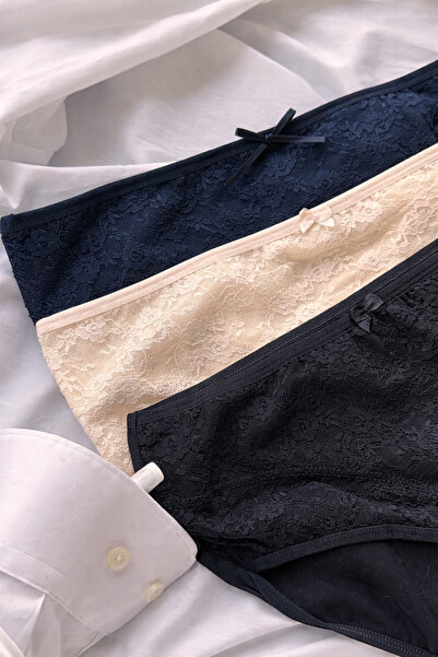 YOYYO Women's Battal Panties Lace Cotton Women's Underwear Polyamide Blended