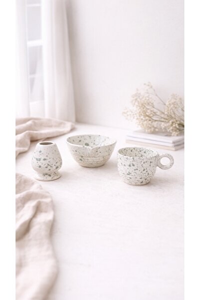 seramondo طقم ماتشا سيراميك بمظهر يدوي الصنع |   تصميم بسيط