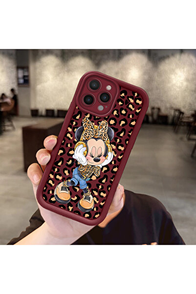 Hontinga حافظة هاتف من مادة السيليكون المقاومة للصدمات بنمط ميكي متوافقة مع ه...