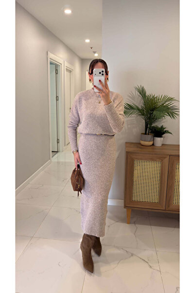 BİRCANÇİL فستان طويل من جونتر مينك ذو ملمس ناعم