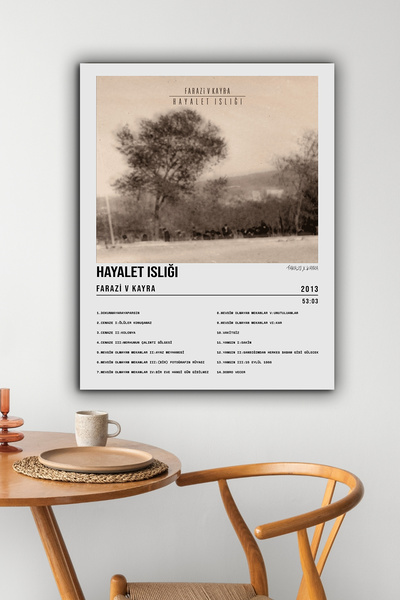 postercraft Farazi v Kayra Hayalet Islığı Albüm Tasarım Modern Panel Tablo Po...