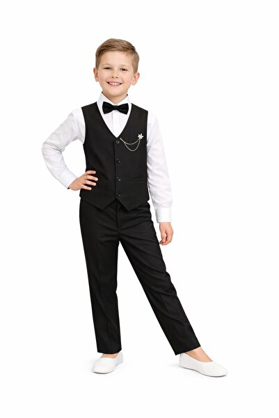 Nacar Erkek Çocuk 23 Nisan&29 Ekim Yelekli Gösteri Takım - 23Nisan Alt-Üst Takım