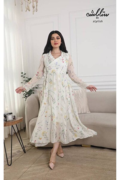 Stylish Stylish elegant floral dress with side ties