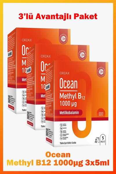 Ocean Methyl B12 Sprey 1000 mg 5 ml 3 Adet