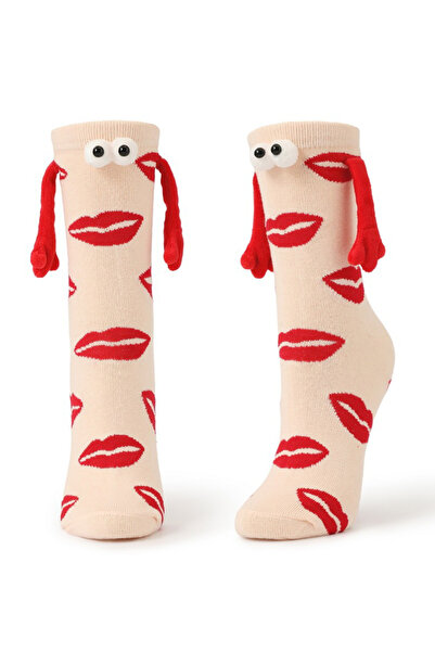 EFAYN.RO Funny socks, cheerful pattern with magnetic hands and eyes, unisex, ...