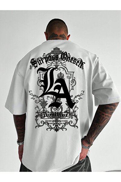 EFFRENATU تي شيرت مطبوع عليه نصًا للجنسين - رقبة دائرية، أكمام قصيرة، كاجوال