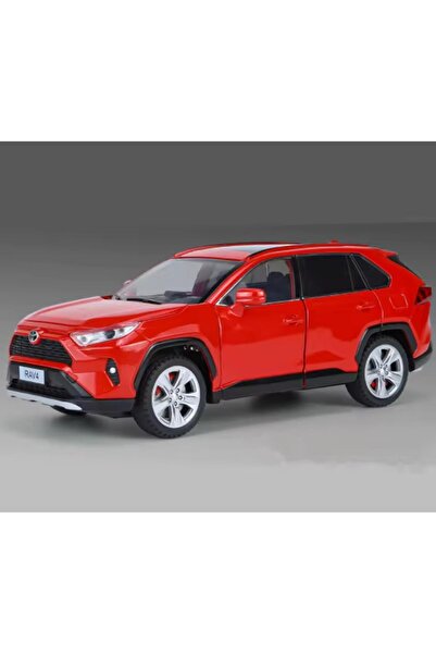 Asya Oyuncak مجموعة معلبة بمقياس 1/24 سيارة تويوتا RAV4 حمراء اللون مصنوعة من...