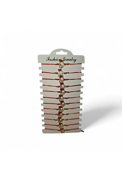 NoNameStore7 Set of 12 martisoras, Bracelet type, Adjustable size, Red string