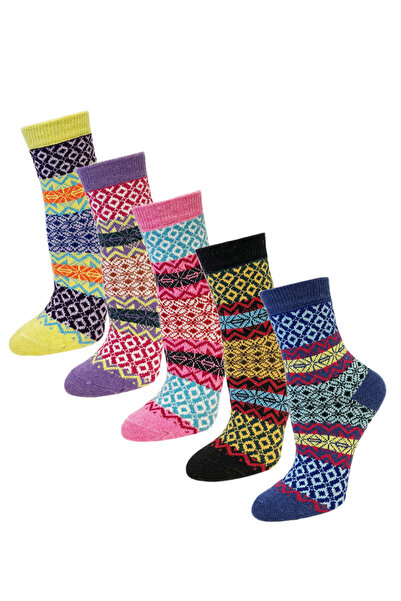 EFAYN.RO Women's socks, set of 5 pairs, warm and cheerful pattern, size 38 - ...