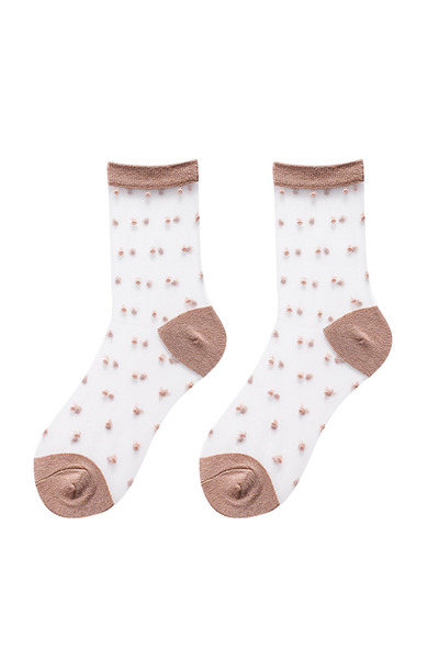 EFAYN.RO Women's socks, transparent, delicate, reinforced heel and toe, with ...