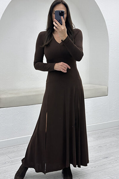 Act Pepicino Kids&Boutique Kahverengi Uzun Elbise 261009