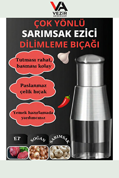 BUFFER®PX Mini Basmalı Sarımsak & Soğan Ezici | El Gücü Gerektirmez | Kolay T...