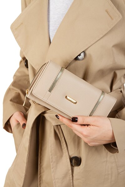 Newish Жіночий веганський шкіряний гаманець з відділенням для телефону та кар...