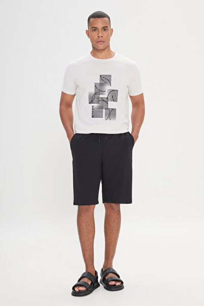 AC&Co / Altınyıldız Classics Men's Black Standard Fit Regular Cut Casual Knit...