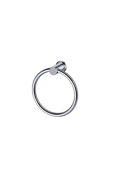 Milano Luxe Berlin Towel Ring in Chrome, Durable Brass Design, Easy Installation