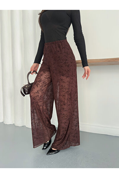 Nazline Women's Lace Detail Long Pants