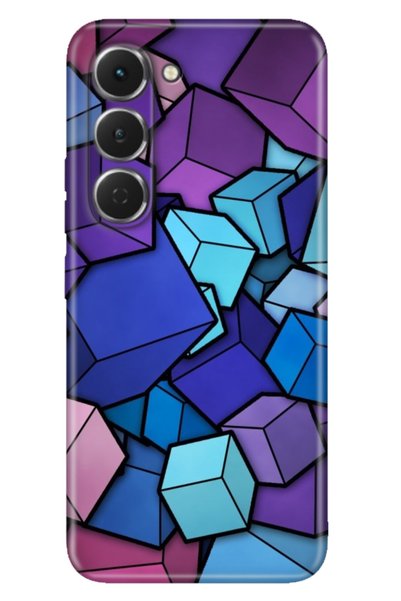 TECNO Spark 40 Pro Km6 Case Decorative Silicone Printed Cover 4D Cubes