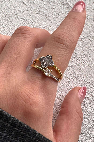 Leo'Stone V.I.P Double Color Series Zircon Stone 2-Piece Clover Single Stone ...