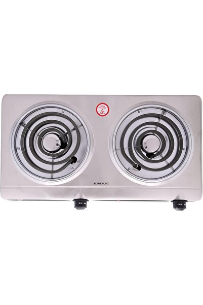 ALSAIF 3000W Double Burner Electric Coil Stove, Stainless Steel, AL1302K
