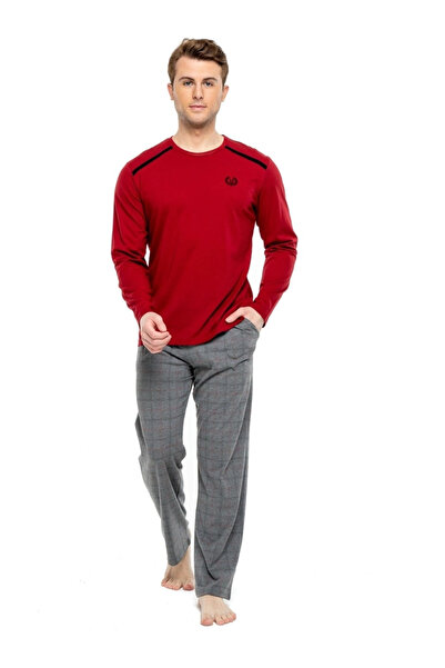 MOD طقم بيجامة رجالي قطني كبير الحجم 3906-متعدد الألوان