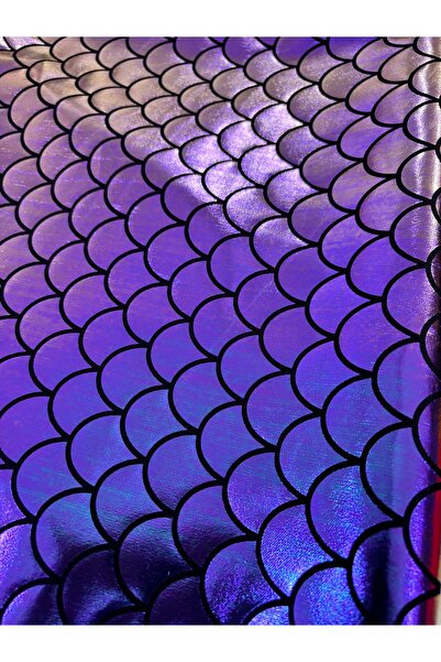 BÜKE TEKSTİL Deniz Kızı Kumaş Parlak Lame Hologramlı